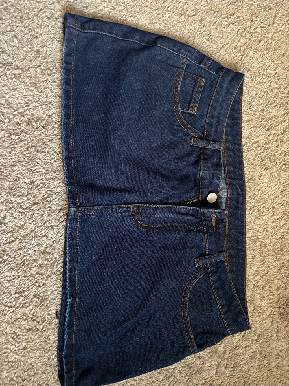 Dark Blue Denim Mini Skirt